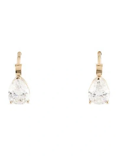 Pre-owned Earrings 14k 3.02ctw Lab-grown Diamond Huggies W/ Tags In Multi