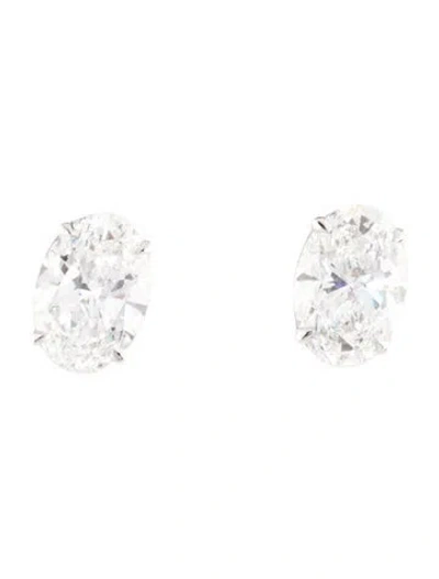 Pre-owned Earrings 14k 3.05ctw Lab-grown Diamond Solitaire Stud  In Multi