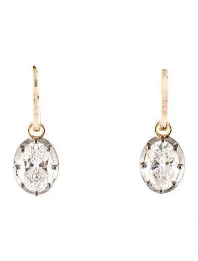 Pre-owned Earrings 14k 3.06ctw Lab-grown Diamond Drop  W/ Tags In Multi