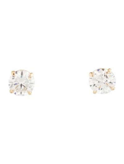 Pre-owned Earrings 14k 3.06ctw Lab-grown Diamond Stud  In Multi