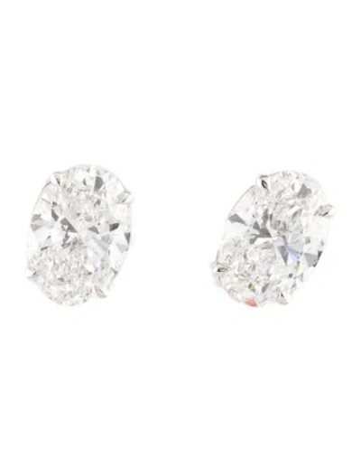 Pre-owned Earrings 14k 3.07ctw Lab-grown Diamond Solitaire Stud  In Multi