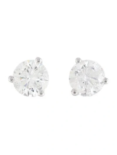 Pre-owned Earrings 14k 3.08ctw Diamond Stud  In Multi
