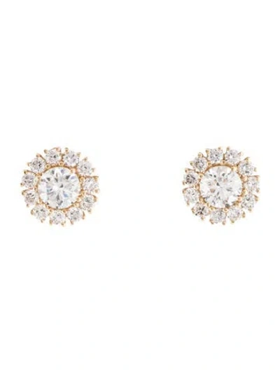 Pre-owned Earrings 14k 3.08ctw Lab-grown Diamond Stud  In Multi