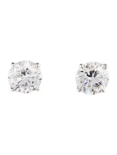 Pre-owned Earrings 14k 3.08ctw Lab-grown Diamond Stud  In Multi