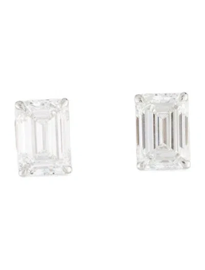 Pre-owned Earrings 14k 3.08ctw Lab-grown Diamond Stud  In Multi