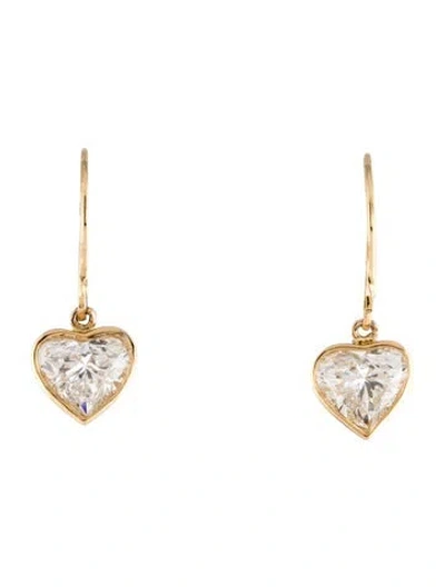 Pre-owned Earrings 14k 3.10ctw Lab-grown Diamond Drop  In Multi