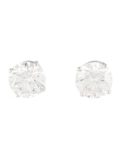 Pre-owned Earrings 14k 3.10ctw Lab-grown Diamond Stud  In Multi