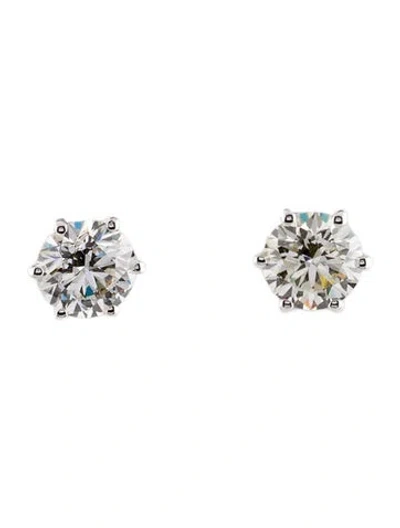 Pre-owned Earrings 14k 3.12ctw Lab-grown Diamond Stud  In Multi