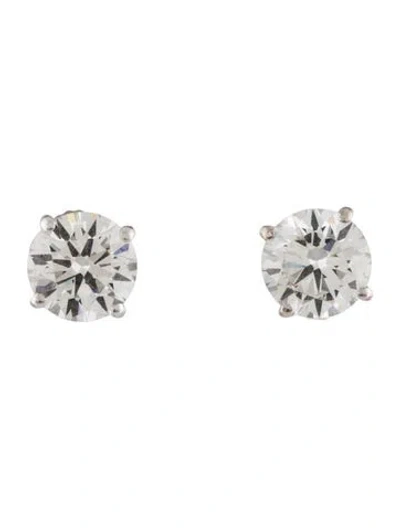 Pre-owned Earrings 14k 3.13ctw Lab-grown Diamond Stud  In Multi