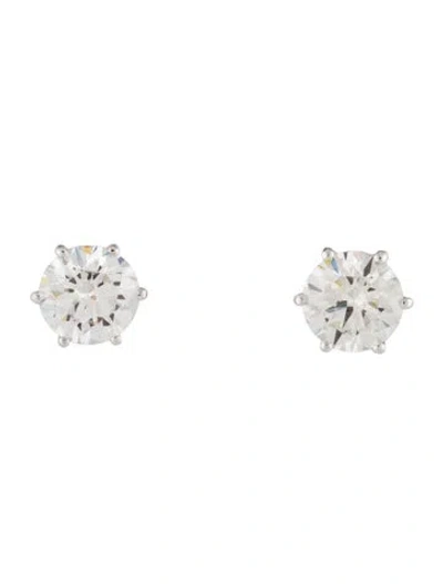 Pre-owned Earrings 14k 3.13ctw Lab-grown Diamond Stud  In Multi