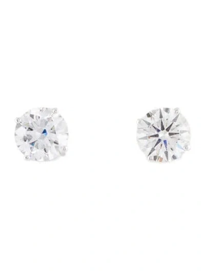 Pre-owned Earrings 14k 3.14ctw Lab-grown Diamond Stud  In Multi