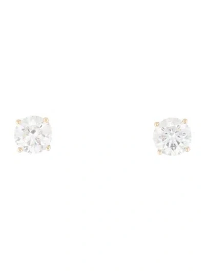 Pre-owned Earrings 14k 3.14ctw Lab-grown Diamond Stud  In Multi
