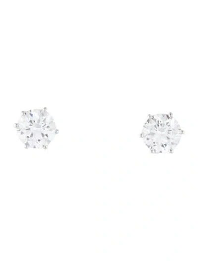 Pre-owned Earrings 14k 3.16ctw Lab-grown Diamond Stud  In Multi