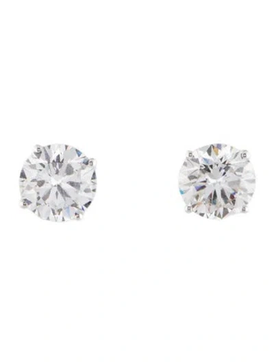 Pre-owned Earrings 14k 3.18ctw Lab-grown Diamond Stud  In Multi
