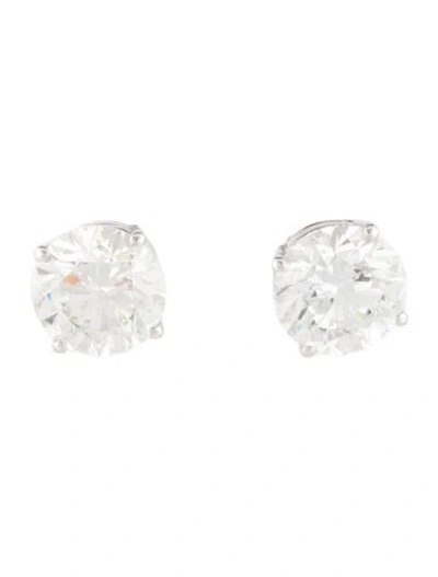 Pre-owned Earrings 14k 3.18ctw Lab-grown Diamond Stud  In Multi