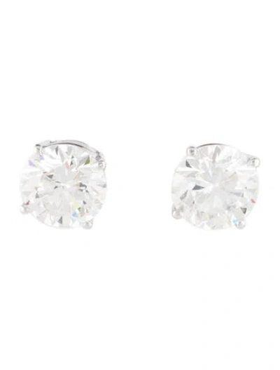 Pre-owned Earrings 14k 3.18ctw Lab-grown Diamond Stud  In Multi
