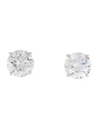 Pre-owned Earrings 14k 3.19ctw Lab-grown Diamond Stud  In Multi