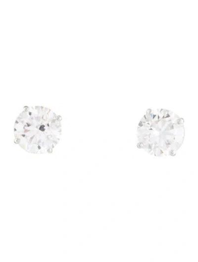 Pre-owned Earrings 14k 3.19ctw Lab-grown Diamond Stud  In Multi