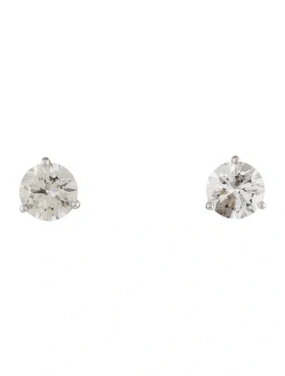 Pre-owned Earrings 14k 3.20ctw Lab-grown Diamond Stud  In Multi