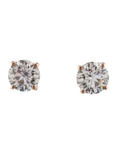 Pre-owned Earrings 14k 3.20ctw Lab-grown Diamond Stud  In Multi