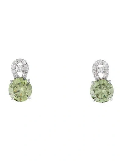 Pre-owned Earrings 14k 3.23ctw Lab-grown Diamond Drop  In Multi