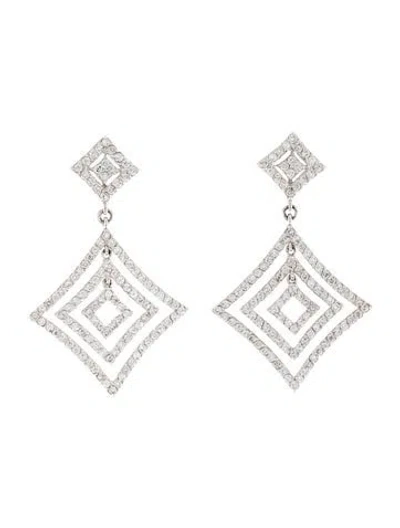 Pre-owned Earrings 14k 3.24ctw Diamond Earclip  In Multi
