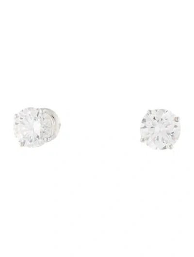 Pre-owned Earrings 14k 3.24ctw Lab-grown Diamond Stud  In Multi