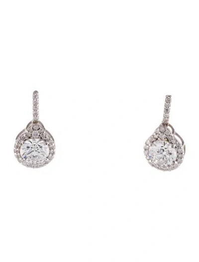 Pre-owned Earrings 14k 3.25ctw Lab-grown Diamond Drop  In Multi