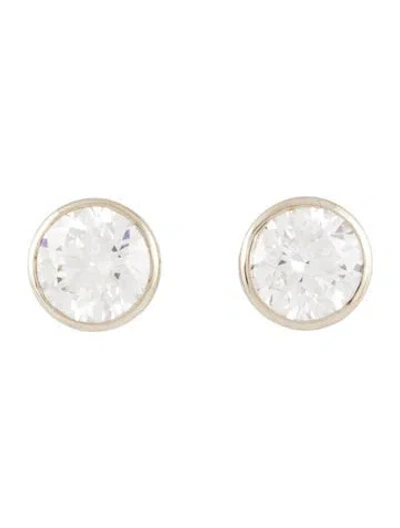 Pre-owned Earrings 14k 3.25ctw Lab-grown Diamond Solitaire Stud  In Multi