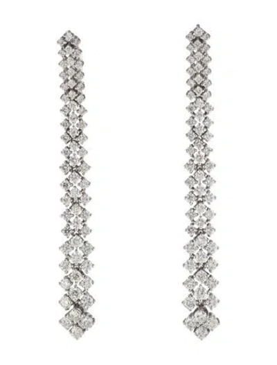 Pre-owned Earrings 14k 3.26tcw Diamond Drop  In Multi