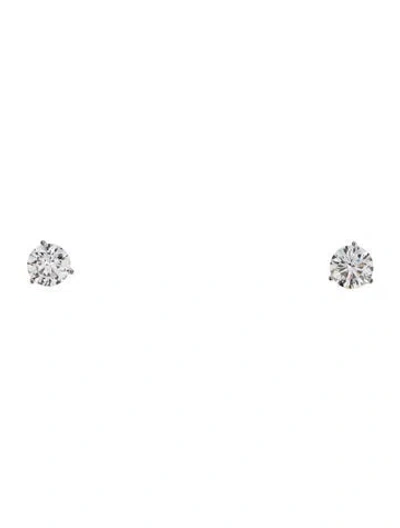 Pre-owned Earrings 14k 3.29ctw Lab-grown Diamond Solitaire Stud  In Multi