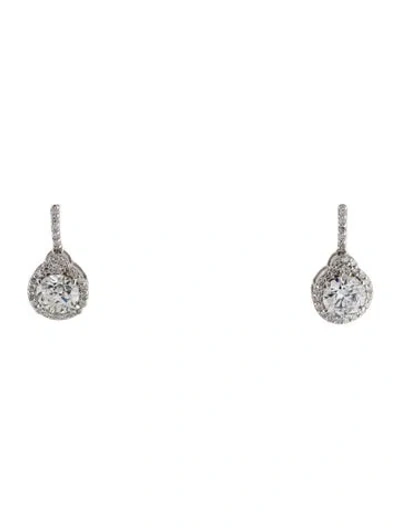 Pre-owned Earrings 14k 3.33ctw Lab-grown Diamonds Drop  In Multi