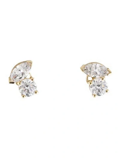 Pre-owned Earrings 14k 3.37ctw Lab-grown Diamond Stud  In Multi