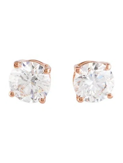 Pre-owned Earrings 14k 3.40ctw Lab-grown Diamond Stud  In Multi