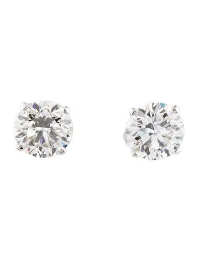 Pre-owned Earrings 14k 3.42ctw Lab-grown Diamond Stud  In Multi