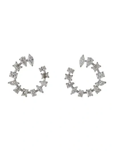 Pre-owned Earrings 14k 3.49ctw Diamond Stud  In Multi