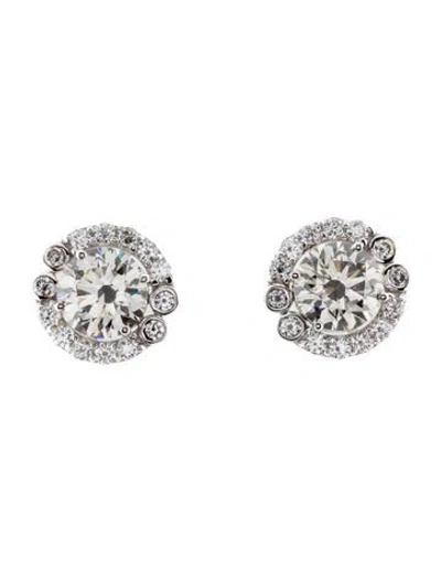 Pre-owned Earrings 14k 3.50ctw Lab-grown Diamond Stud  In Multi