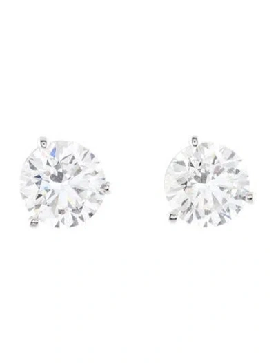 Pre-owned Earrings 14k 3.52ctw Lab-grown Diamond Stud  In Multi