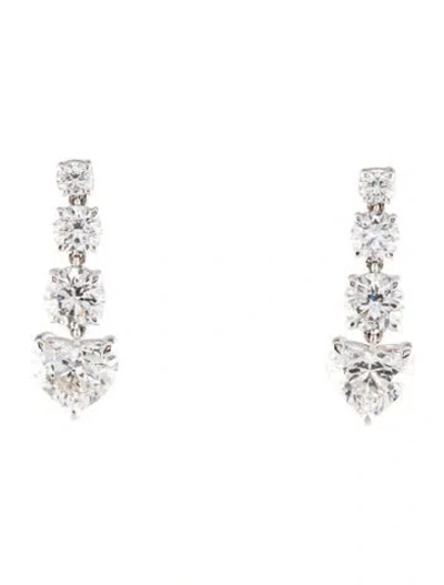 Pre-owned Earrings 14k 3.58ctw Lab-grown Diamond Drop  In Multi