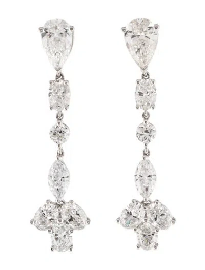Pre-owned Earrings 14k 3.58ctw Lab-grown Diamond Drop  In Multi