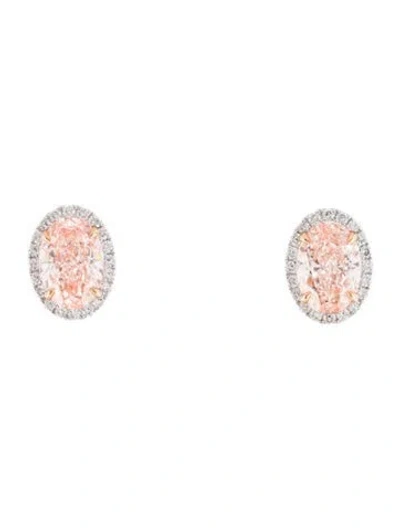 Pre-owned Earrings 14k 3.61ctw Lab-grown Diamond Stud  In Multi