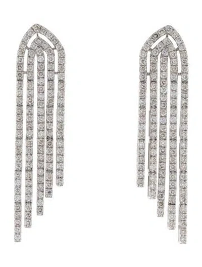 Pre-owned Earrings 14k 3.62ctw Diamond Drop  In Multi