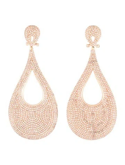 Pre-owned Earrings 14k 3.62ctw Diamond Drop  In Multi