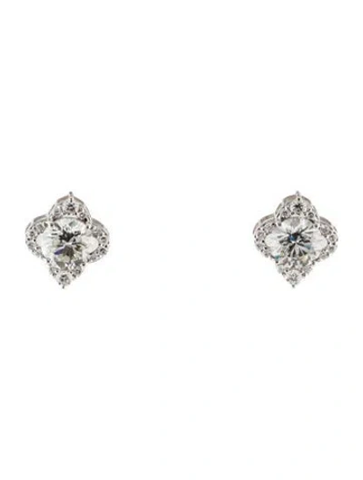 Pre-owned Earrings 14k 3.62ctw Lab-grown Diamond Stud  In Multi