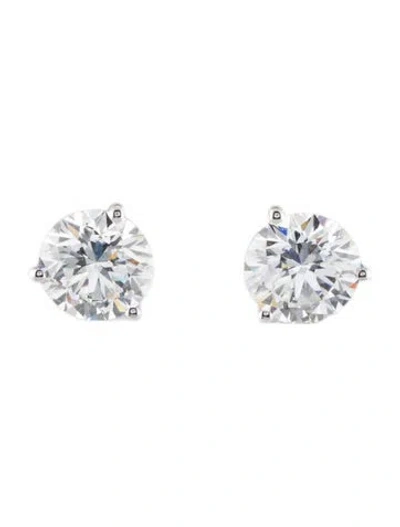 Pre-owned Earrings 14k 3.62ctw Lab-grown Diamond Stud  In Multi