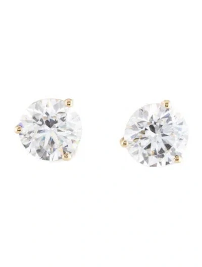 Pre-owned Earrings 14k 3.62ctw Lab-grown Diamond Stud  In Multi