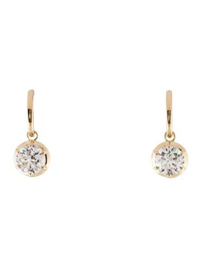 Pre-owned Earrings 14k 3.63ctw Lab-grown Diamond Drop  In Multi