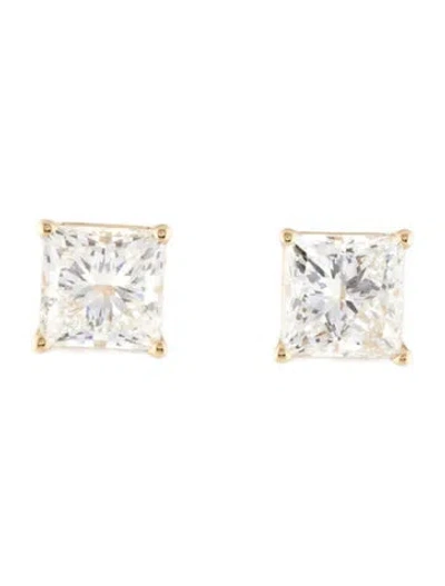 Pre-owned Earrings 14k 3.63ctw Lab-grown Diamond Solitaire Stud  In Multi