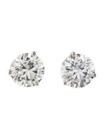 Pre-owned Earrings 14k 3.64ctw Lab-grown Diamond Stud  In Multi