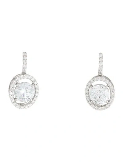 Pre-owned Earrings 14k 3.65ctw Lab-grown Diamond Drop  In Multi
